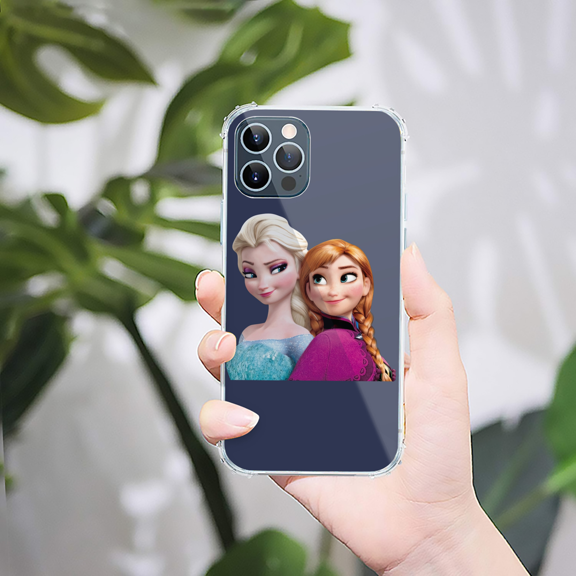 （画像用） アナと雪の女王 アンナ エルサ Frozen Anna Elsa 【iPhone 12シリーズ対応】透明スマホケース（クリアソフトケース）